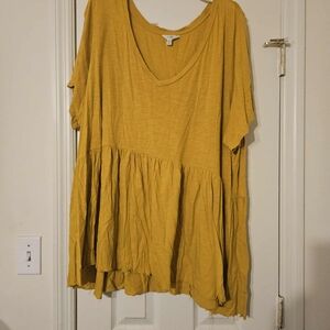 Terra & Sky Mustard Tunic Top